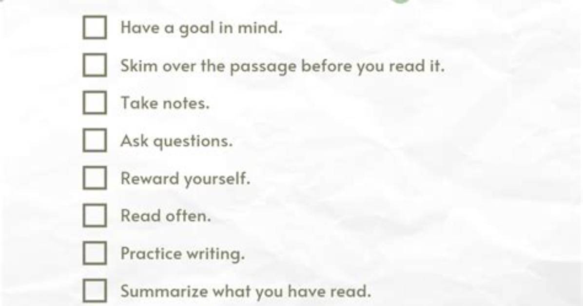 For Improving Reading Comprehension?