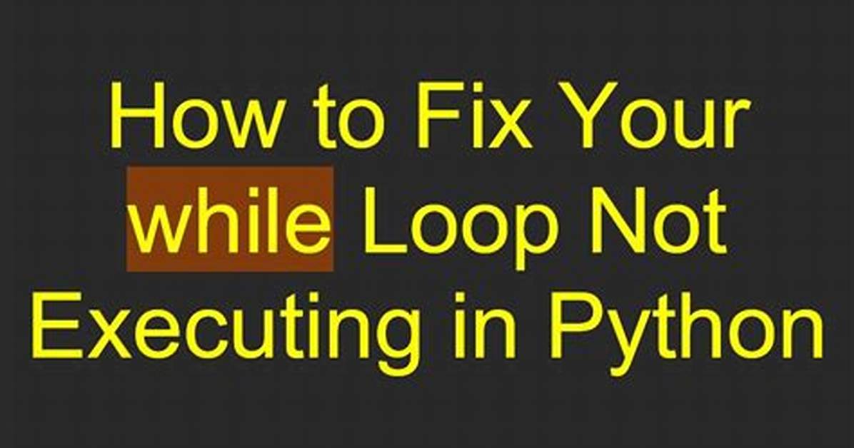 For Loop Not Executing
