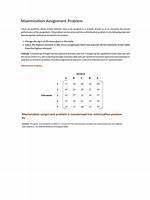 For Maximization in Assignment Problem the Objective Is to Maximize the?