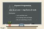 For Present Progressive Verbs?