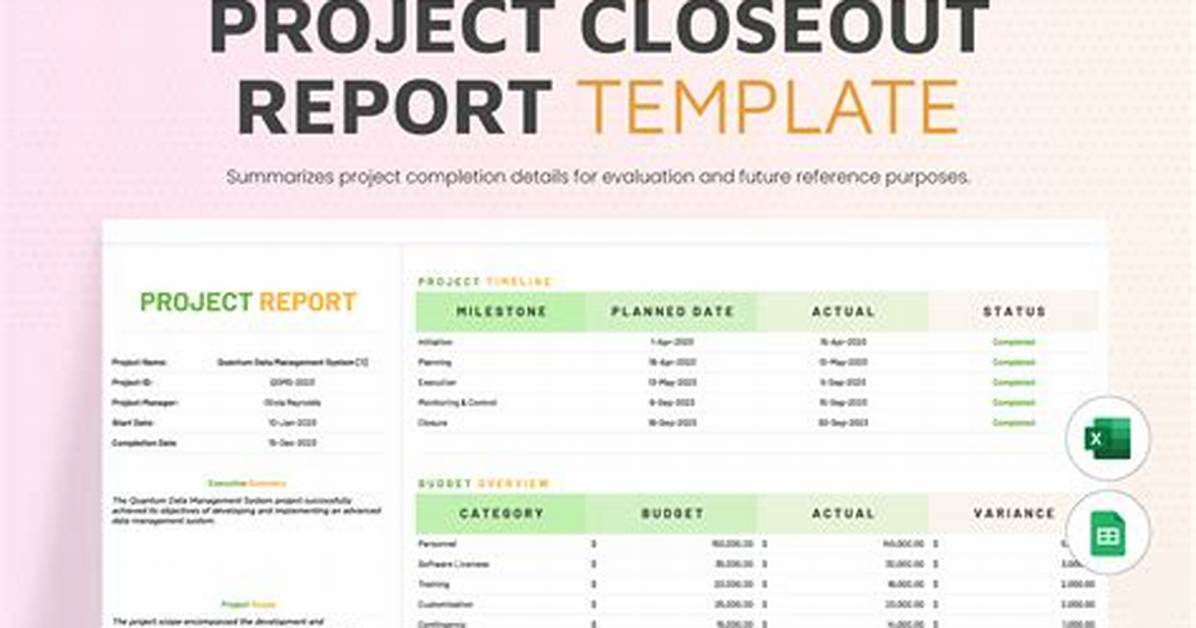 For Project Close out?