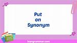 For Putting up Synonym?