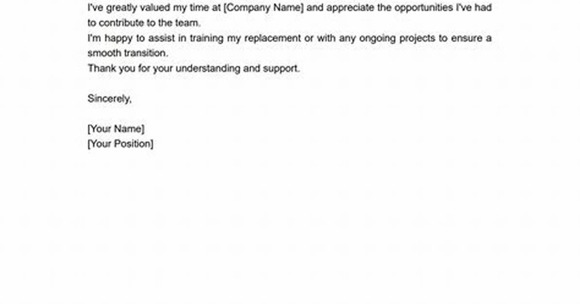 For Two Week Notice?
