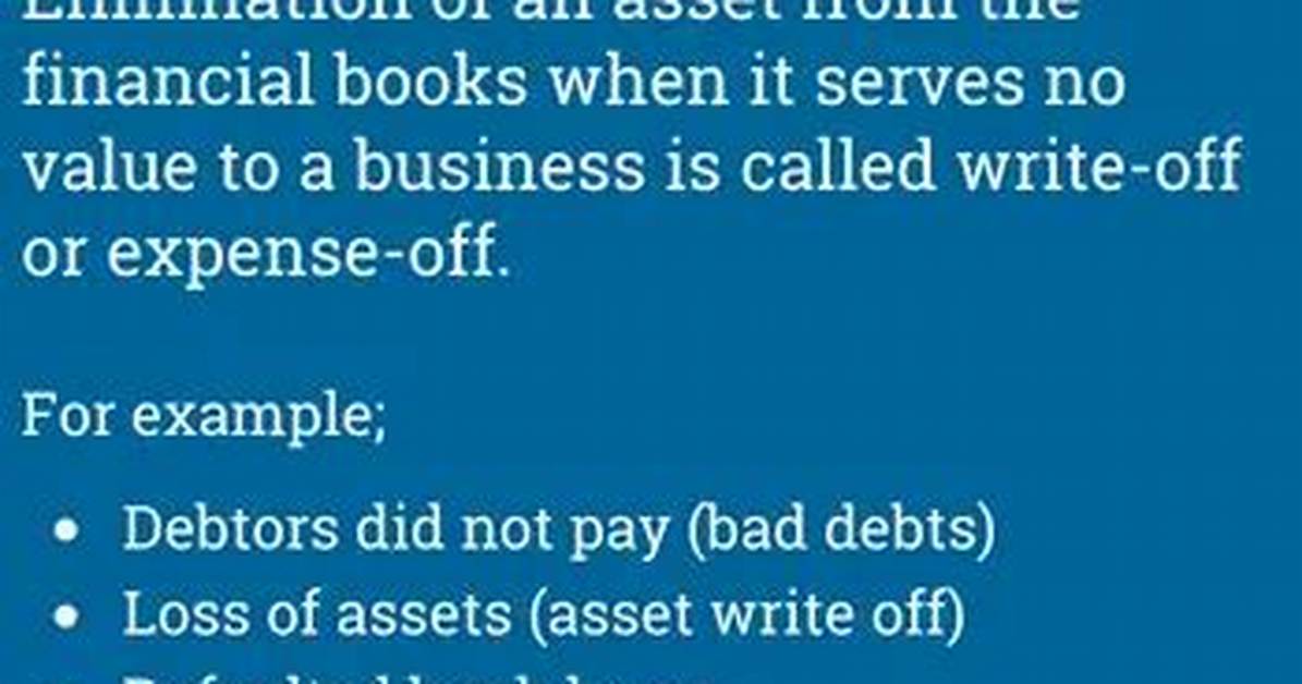 For Write off Meaning?