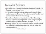 Formalist Criticism Example