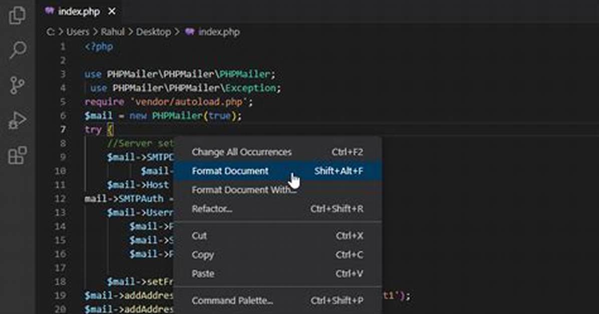 Format Code in Visual Studio