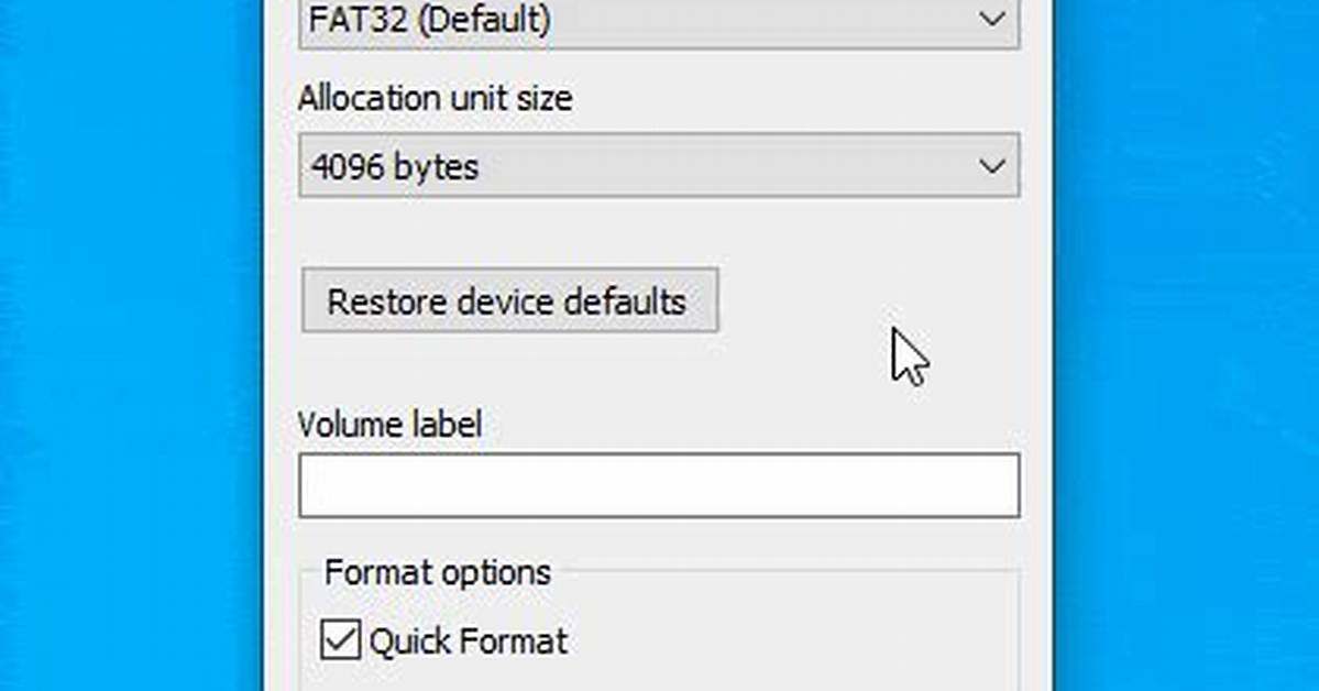Format Image Usb Drive