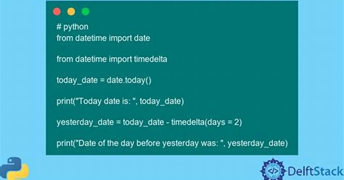 Formatting "Yesterday's" Date in Python