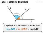 Formula for Angle Addition Postulate?