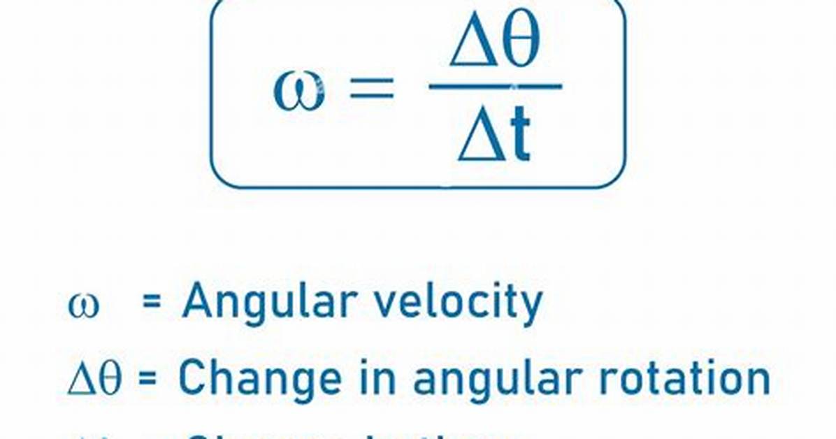 Formula for Angular Velocity