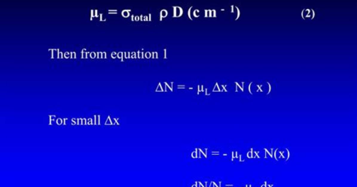 Formula for Attenuation Coefficient?