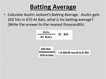 Formula for Batting Average?