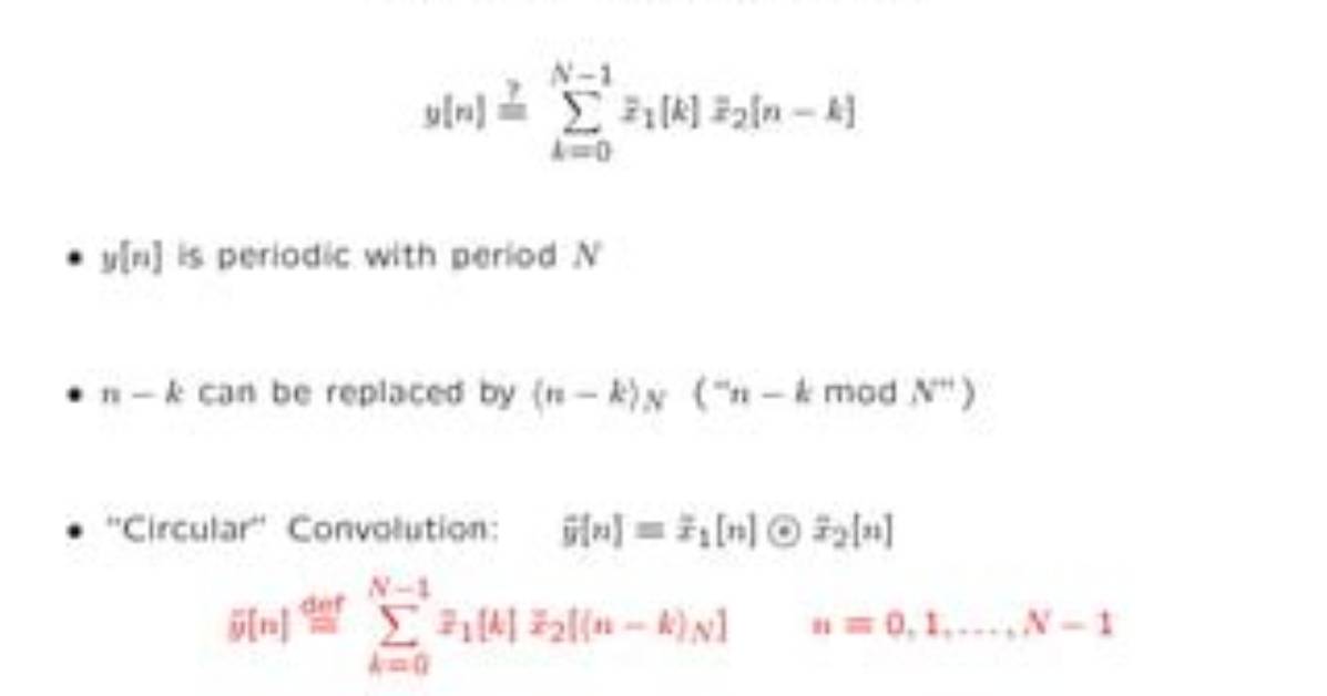 Formula for Circular Convolution?