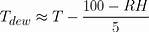 Formula for Dew Point?