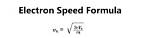 Formula for Electron Speed?
