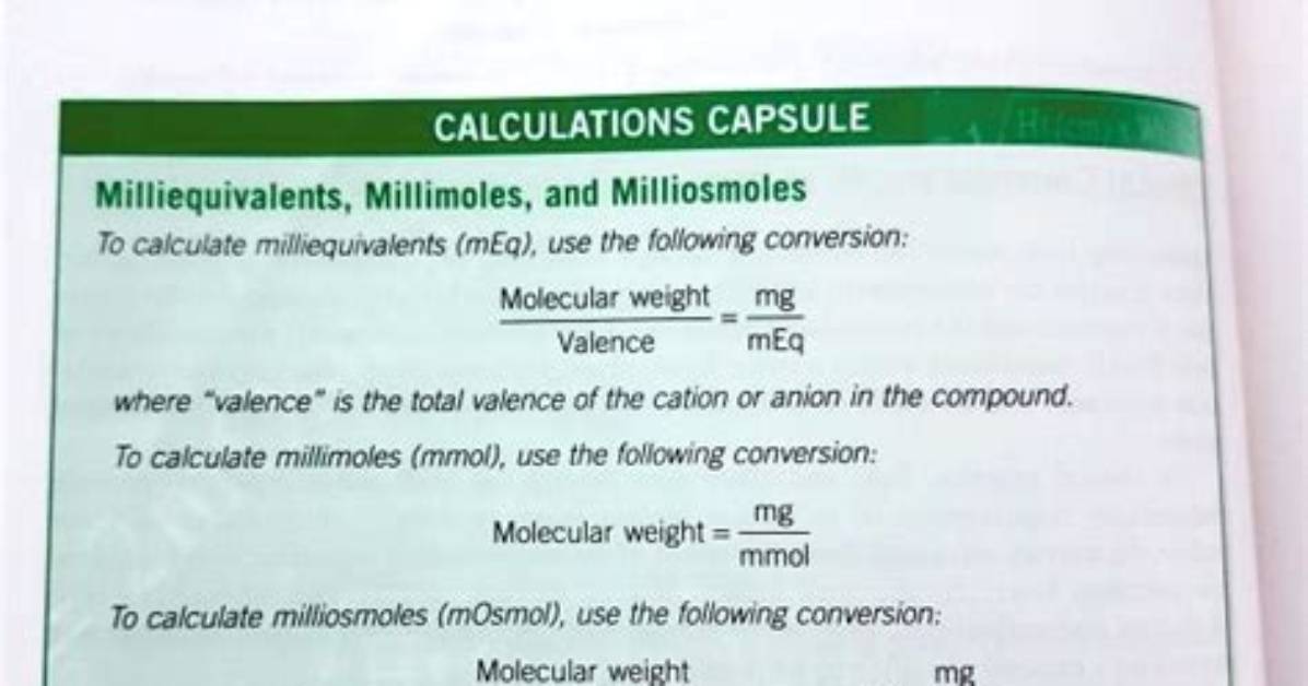 Formula for Finding Osmol?