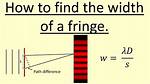 Formula for Fringe Width?