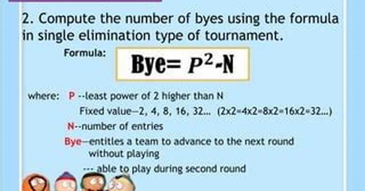 Formula for Giving Byes?
