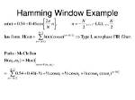 Formula for Hamming Window?