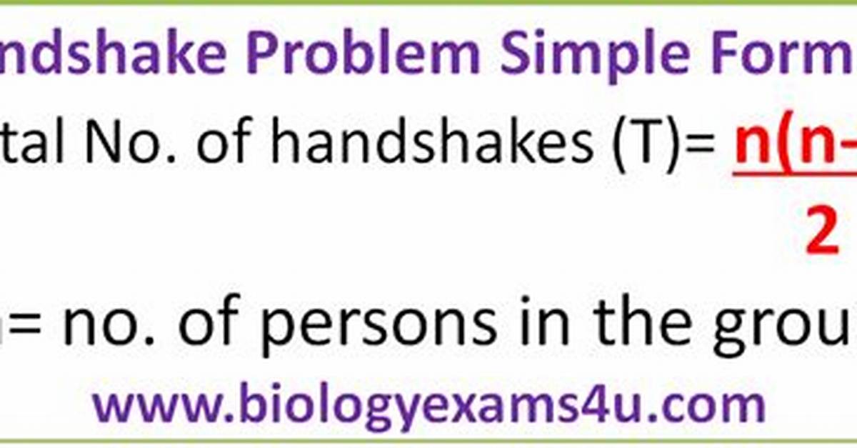 Formula for Handshake Problem?