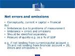 Formula for Net Errors and Omissions?
