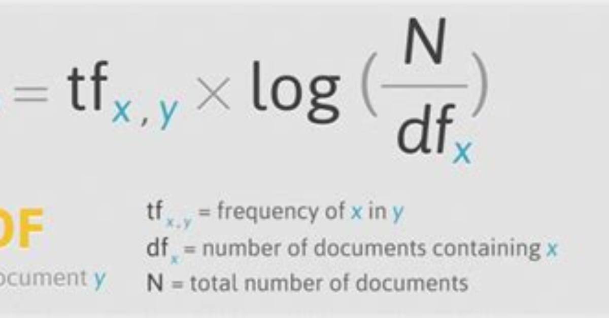 Formula for Tf Idf?