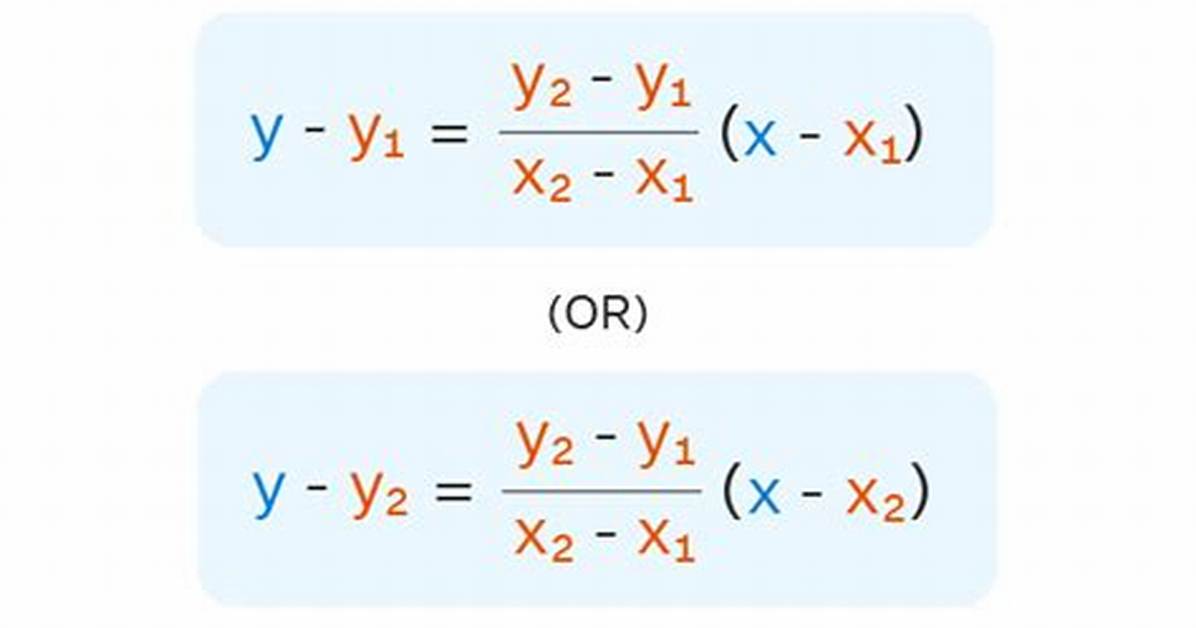 Formula for Two Point Form?