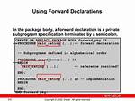 Forward Declaration in Package