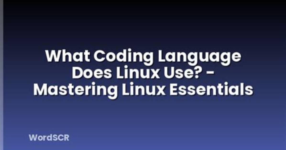 Frequent Question: What Language Does the Linux Terminal Use?