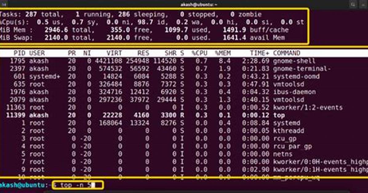 Frequent Question: What Top Command Shows Linux?