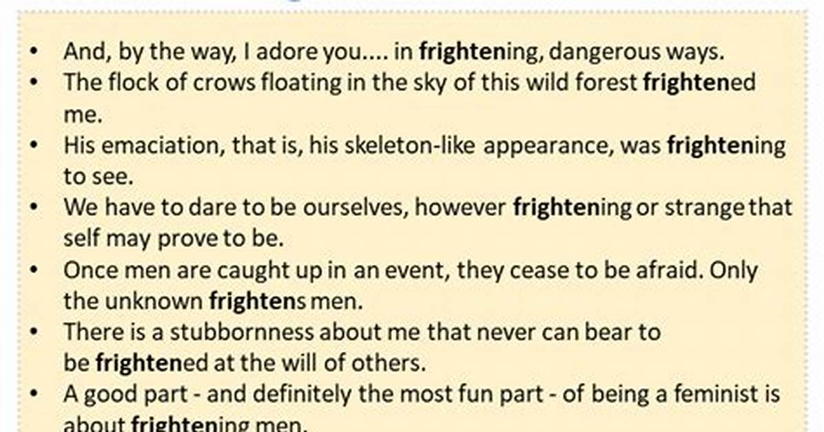 Frighten