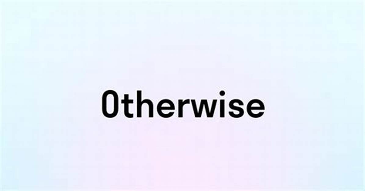 ___ from That (Otherwise)