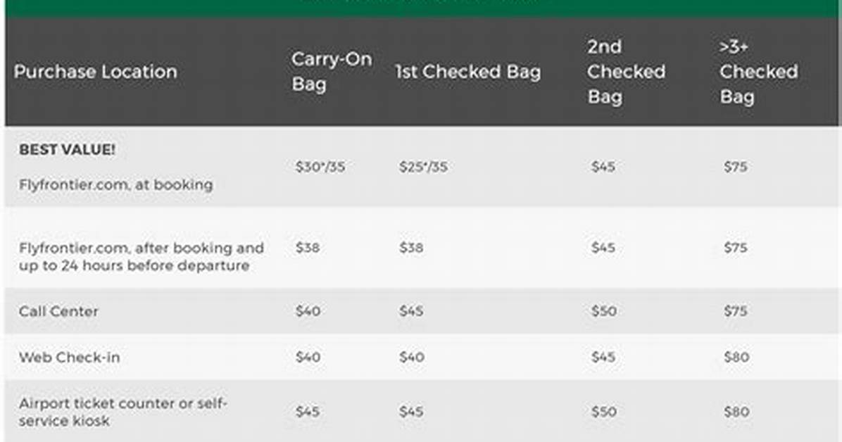 Frontier Checked Bag Fee