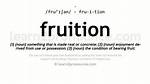 Fruition Meaning