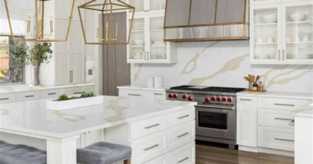 Full Height Quartz Backsplash