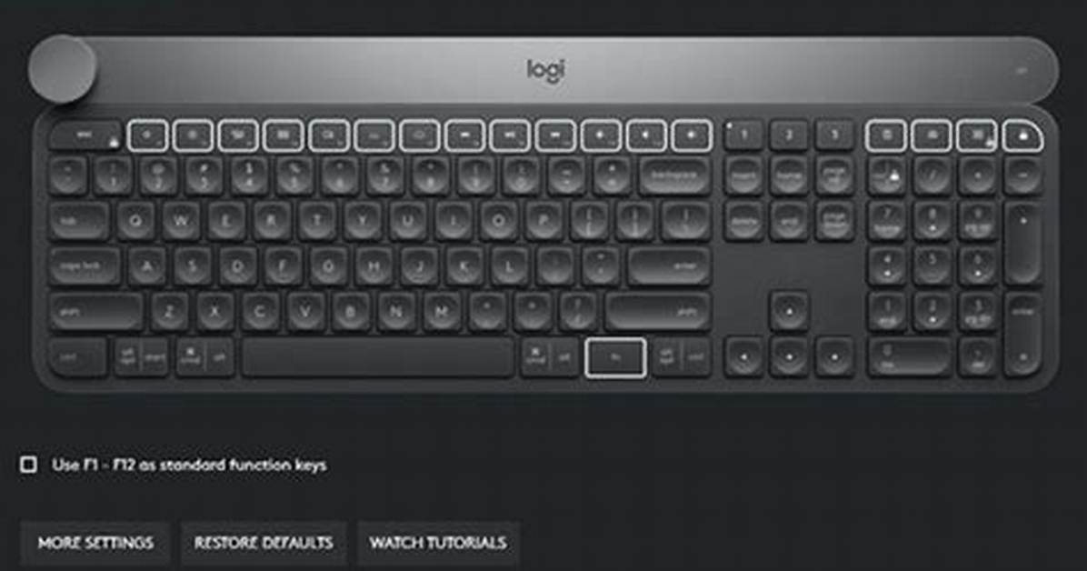 Function Keys on Logitech Craft Keyboard Do Not Work