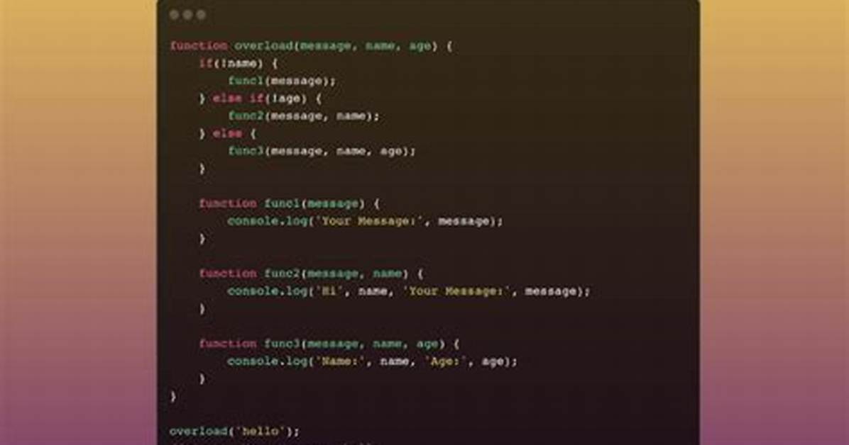 Function Overloading in Javascript - Best Practices [Closed]