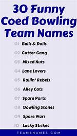 Funny Bowling Names
