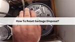 Garbage Disposal Button Stuck