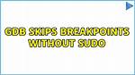 Gdb Skips Breakpoints Without Sudo
