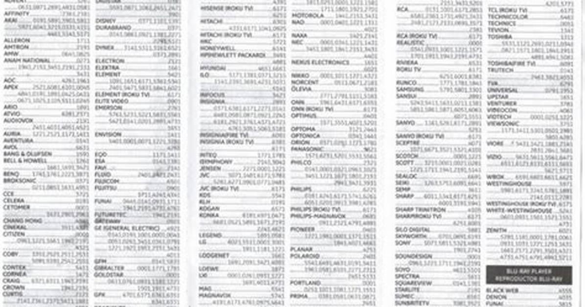 Ge Universal Remote Codes 2020