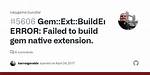 Gem: :Ext: :Builderror: Error: Failed to Build Gem Native Extension. Keep Getting This Message When Running Bundler Install in Vscode