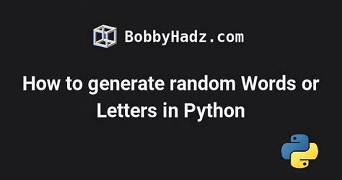 Generate a Random Letter in Python