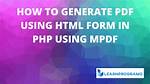 Generate Pdf from Html in Div Using Javascript