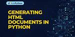 Generating Html Documents in Python