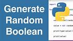 Get a Random Boolean in Python?