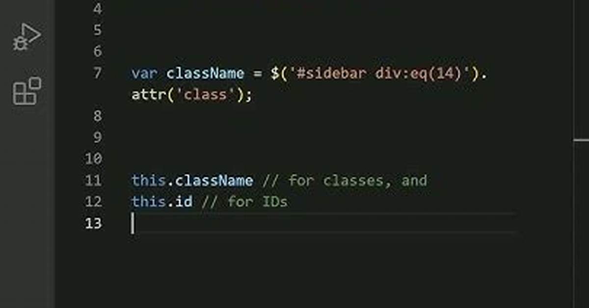 Get Class Name Using jQuery