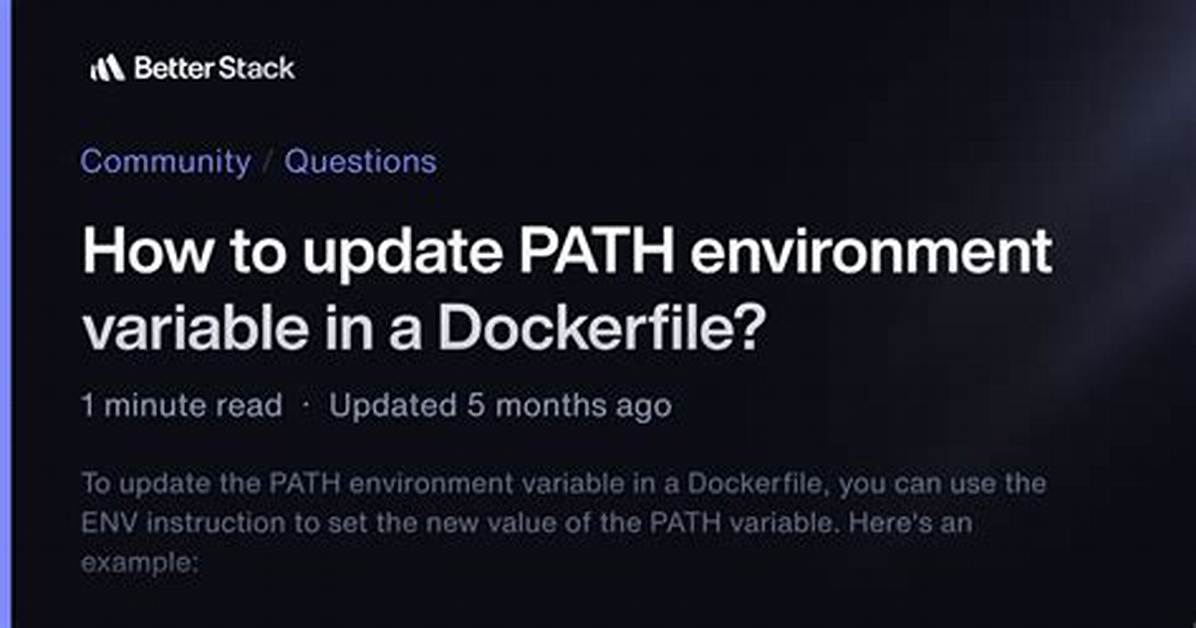 Get Environment Variable Value in Dockerfile
