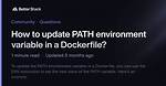 Get Environment Variable Value in Dockerfile