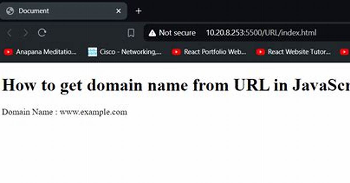 Get the Current Domain Name with Javascript (Not the Path, Etc.)